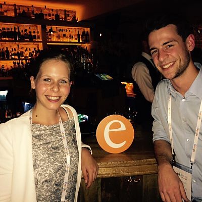 September 2015, Dublin: Tanja und Christoph beim Google Finance 2015“ Event.