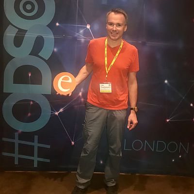 September 2018: "Doc Data" Thomas auf der Open Data Science Conference (ODSC) in London.