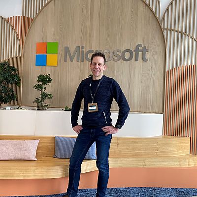 Februar 2023: Stefan beim Microsoft Partner-Event in München.