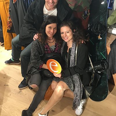 Oktober 2016: Ana und Bart mit Vanessa beim Blue Tomato Shop-Opening in Zürich.