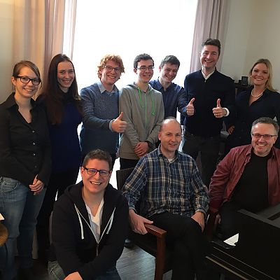 Januar 2016: Da war richtig Musik drin! Vorwärtsstrebendes Meeting mit unserem langjährigen Kunden Stretta Music im unterfränkischen Eisingen. 