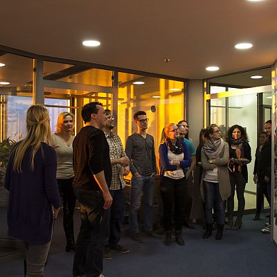 Dezember 2014: Großer Moment! "Eroberung" unseres neuen Büroteils im Business Tower Nürnberg.