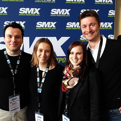 März 2014: Das exito SMX 2014 Quartett. Abschlussfoto nach zwei super-intensiven Konferenztagen in München!