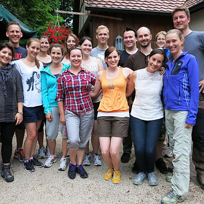 Juli 2013: Team-Wanderung auf den Moritzberg.
