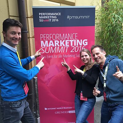 Mai 2016: Zu Gast beim Performance Marketing Summit unseres Partners intelliAd. Tanja, Stefan und Jochen erleben einen impulsreichen Tag im Muffatwerk in München.﻿