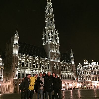 Februar 2017: Lennart und Bart auf bellicon BENELUX Tour. Erster Halt: Brüssel.