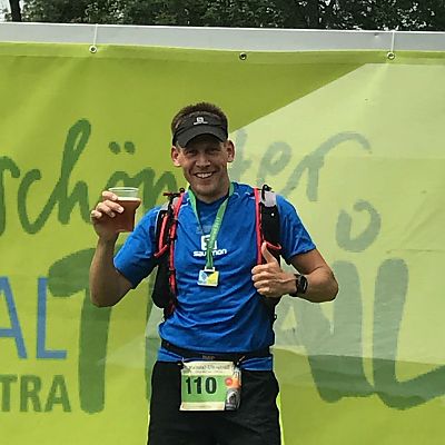 Juli 2017: Gipfelstürmer Stefan landet beim 65 km langen Maintal Ultratrail in 6:13:42 auf einem überragenden 6. Platz (AK M40 Platz 3).