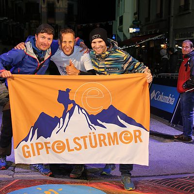 September 2017: exito Trailrunning-Crew in Chamonix. Gipfelstürmer Stefan beim UTMB Berg-Ultramarathon. 170 km rund um den Mont Blanc.