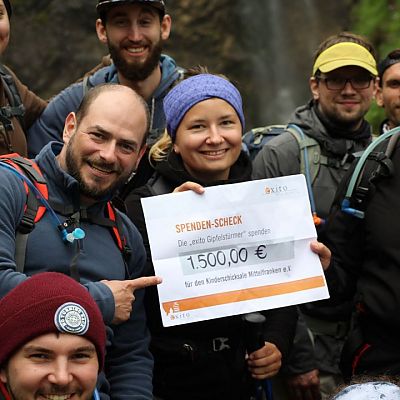 Juli 2017: 1. AlpenCross Etappe. Pro KM geht ein Euro an den Verein "Kinderschicksale Mittelfranken".