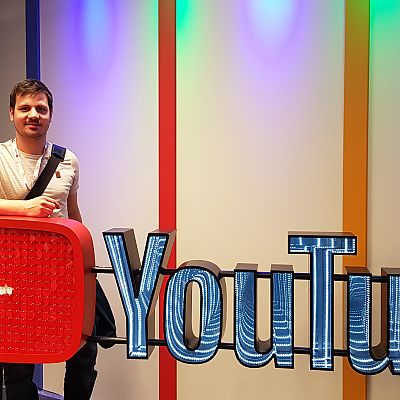 April 2018: Neue Impulse aus der YouTube Welt. Tobias beim "YouTube for Performance" Event in München.