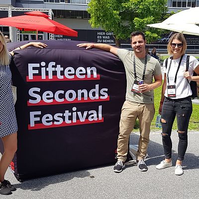 Juni 2018: Tobi mit unserem Freunden von Blue Tomato auf "Europas Festival für Vordenker" Fifteen Seconds in Graz.